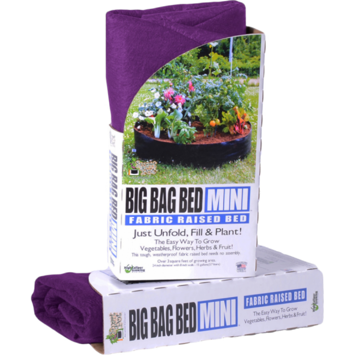Smart Pots Big Bag Bed Mini Jardinière surélevée en tissu  – Mauve 