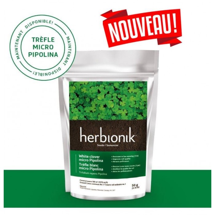 Semence Herbionik Trèfle micropipolina 500G (NOUVEAU)