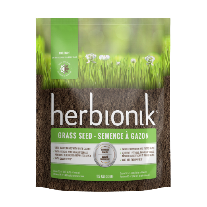 Semence Gloco Herbionik Eco Turf avec Trèfle Blanc & endophytes (3.5kg)